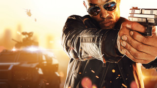 Man holding guns front him - his free wallpaper