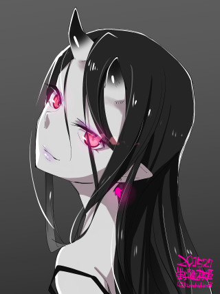 Girl pink eyes cat ears - a girl free wallpaper