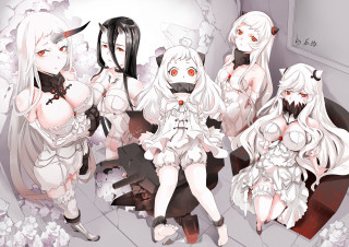 Anime girls sitting floor room 3 - chiharu shiota free wallpaper