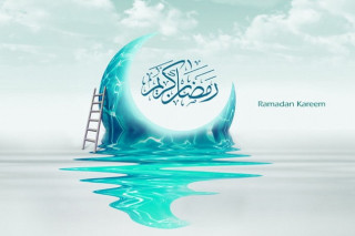 Ladder water crescent sky above - a ladder free wallpaper