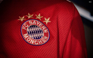 Red shirt blue white emblem - a mosaic free wallpaper