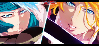 Anime blue hair blonde hair - lyco art free wallpaper