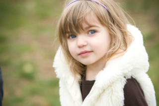Little girl white fur coat 2 - caroline lucy scott free wallpaper