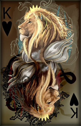 Lion crown cat psychedelic tarot - tarot card free wallpaper