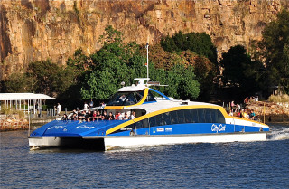 Blue white boat people mountain - promotional image free wallpaper