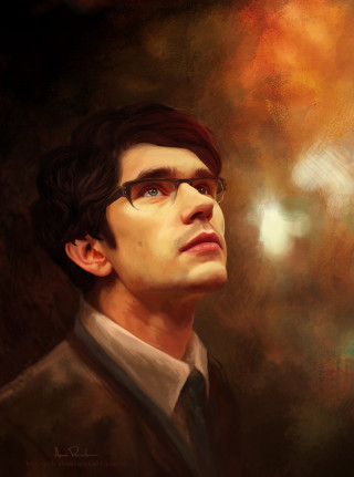 Man glasses suit sky blurry - a blurry background free wallpaper