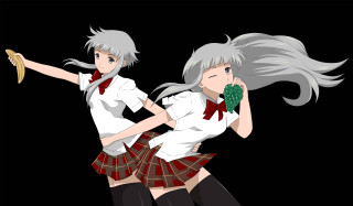 Anime girls banana peel red - one girl free wallpaper