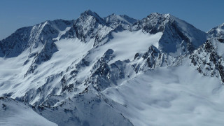 Snowy mountain range clouds clear - murata range free wallpaper