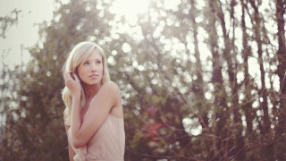 Woman dress talking cellphone wooded - area free wallpaper