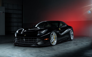 Black sports car garage red 4 - matte finish free wallpaper