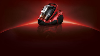 Red black vacuum cleaner background - product photography free wallpaper for desktop
