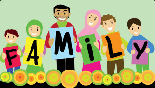 Family holding sign train track - a family free wallpaper