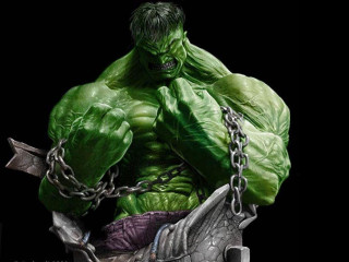Hulk statue chains ankles hands - angry free wallpaper