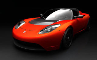 Red sports car dark room 6 - a red sports car free wallpaper