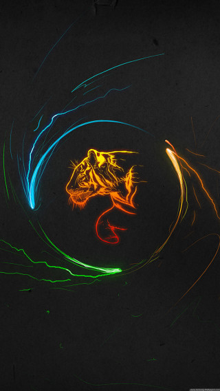 Colorful light painting lizard black - generative art free wallpaper