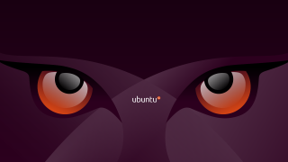 Purple red eyes ubun circle - a purple background free wallpaper