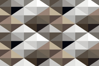 Large colorful pattern triangles brown - a black center free wallpaper