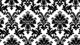 Black white damask pattern large 5 - fine foliage lace free wallpaper for desktop