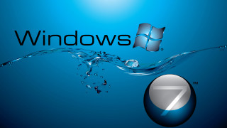 Blue background logo water drop - the middle of it free wallpaper