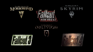 Logos wall darkroom black background - retrofuturism free wallpaper