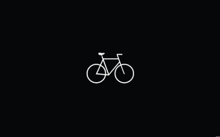 Bicycle black background white outline 3 - minimalist free wallpaper
