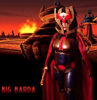 Afrofuturism woman redcape blackgold armor - free sci-fi wallpaper