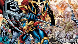Comic book armor sword characters - a man in armor holding free wallpaper
