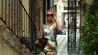Woman floral dress walking street - floral free wallpaper