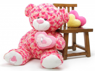 Pink teddy bear wooden chair - a wooden chair free wallpaper