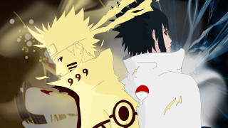 Anime characters couple dark background - epic scene free wallpaper