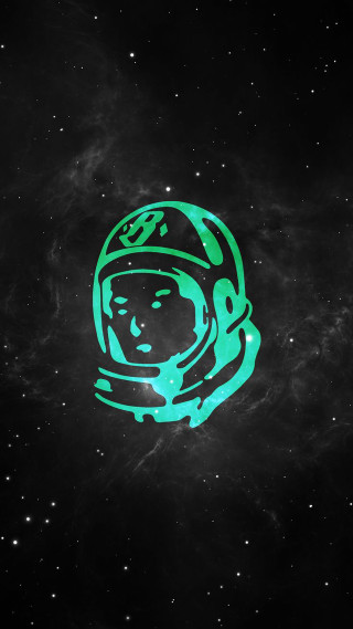 Spaceman green glow helmet stars - choi buk free wallpaper
