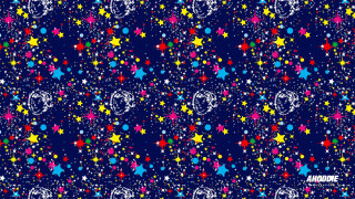 Blue background stars moon faces - bedwyr williams free wallpaper
