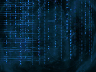 Blue background numbers clock dark - cybernetic free wallpaper