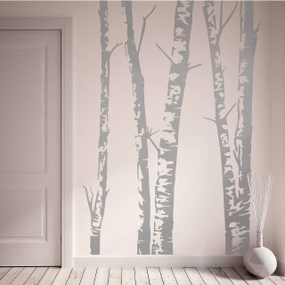 Wall tree decal room door - free forest wallpaper