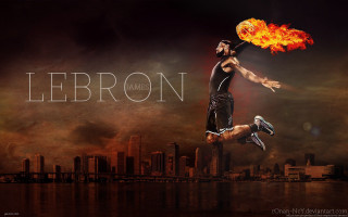 Man jumping fireball hand leron - a fireball free wallpaper