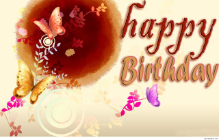 Happy birthday card butterflies flowers 2 - a happy birthday card free wallpaper
