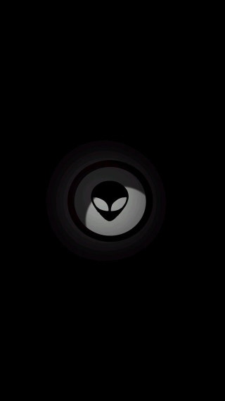 Alien head dark night image - holography free wallpaper
