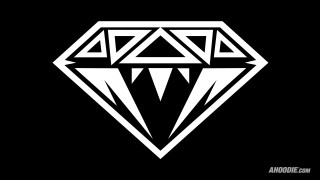 Diamond artdeco girls monochrome longhair - white lettering free wallpaper