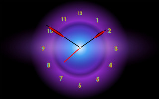 Clock red arrow blue circle - number free wallpaper
