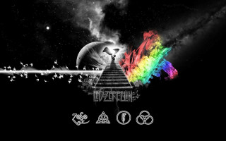 Black white photo rainbow triangle - an album cover free wallpaper for desktop