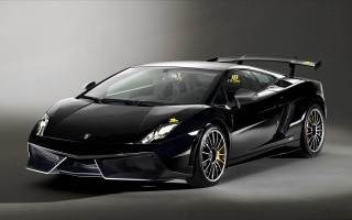 Black sports car yellow sticker - a studio free wallpaper