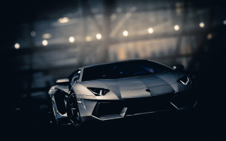 Silver sports car dark room 35 - andrew law free wallpaper