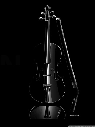 Violin black background reflection back - didier mouron free wallpaper