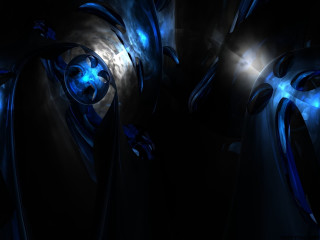 Blue abstract background black light 2 - abstract illusionism free wallpaper