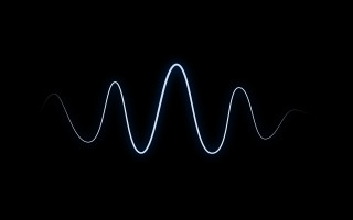 Blue light black background wave - a blue light free wallpaper
