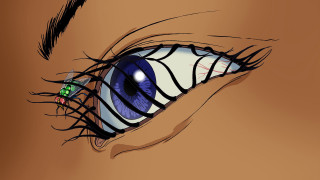 Blue eye green bug brown - iris free wallpaper