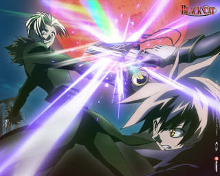 Anime couple guns rainbow background - a rainbow in the sky free wallpaper