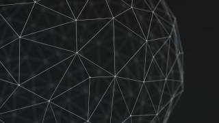 Black white sphere lines dots 2 - octane renderer free wallpaper