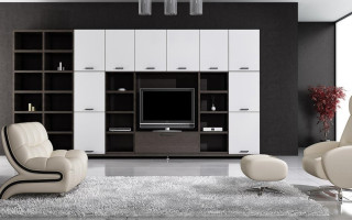 Living room entertainment center white - modular constructivism free wallpaper