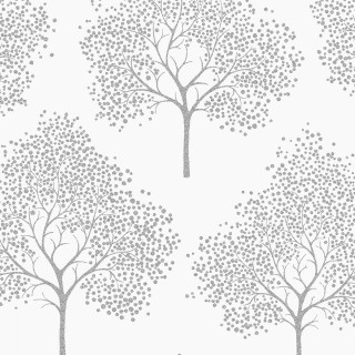 Tree pattern white background silver - a storybook illustration free wallpaper